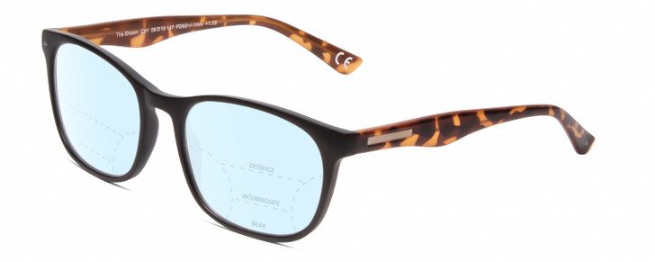 Prive Revaux Shawn Women Progressive Blue Light Glasses in Black Tortoise 56mm