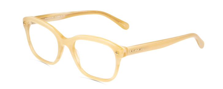 Coach HC6094 Women Oval Designer Reading Glasses Ivory White Horn 52mm Customize