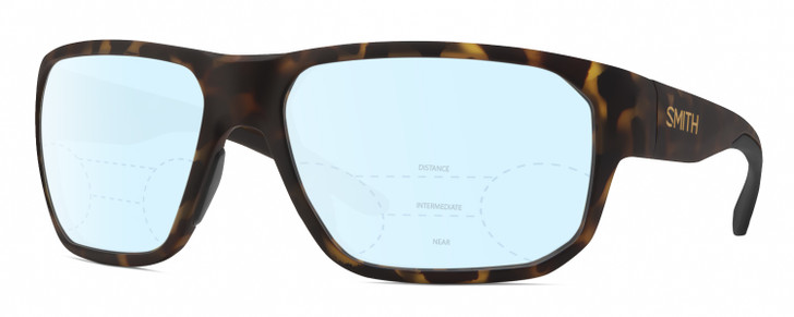 Smith Arvo Men Progressive Blue Light Glasses in Tortoise Havana Brown Gold 61mm