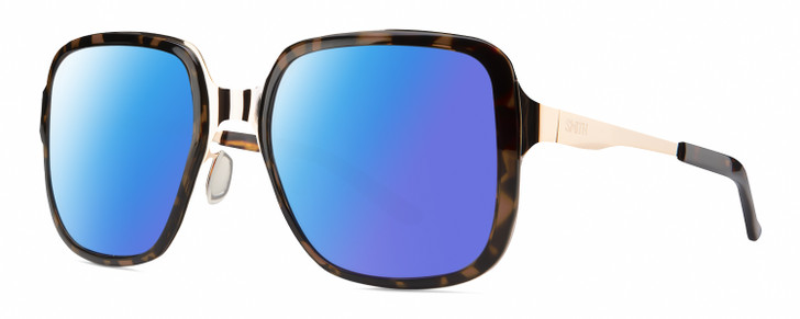 Smith Aveline Unisex Polarized Sunglasses Tortoise Havana Rose Brown & Gold 55mm