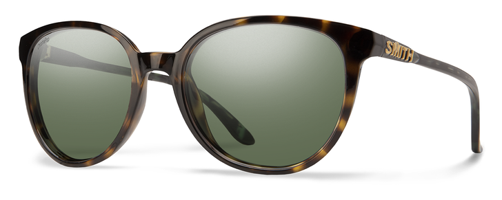 Profile View of Smith Cheetah Cateye Sunglass Tortoise/Photochromic CP Polarized Gray Geen 54 mm