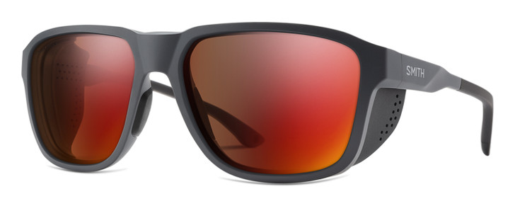 Profile View of Smith Embark Unisex Sunglasses Grey/ChromaPop Photochromic Brown Red Mirror 58mm