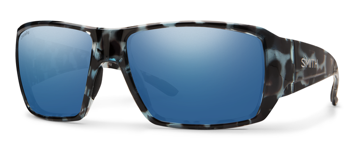 Smith Guides Choice Sunglass Tortoise Black/CP Glass Polarized Blue Mirror 58 mm