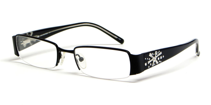 Calabria Viv 5011 Designer Eyeglasses in Black :: Custom Left & Right Lens