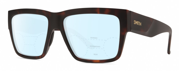Smith Optics Lineup Unisex Progressive Blue Light Glasses in Tortoise Brown 58mm