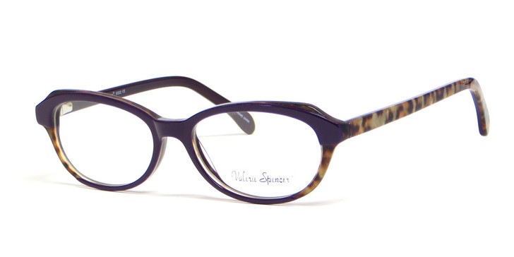 Valerie Spencer 9302 in Purple Tortoise Designer Eyeglasses :: Custom Left & Right Lens
