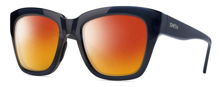 Smith Sway Womens Cateye Polarized Sunglasses French Navy Crystal Dark Blue 52mm