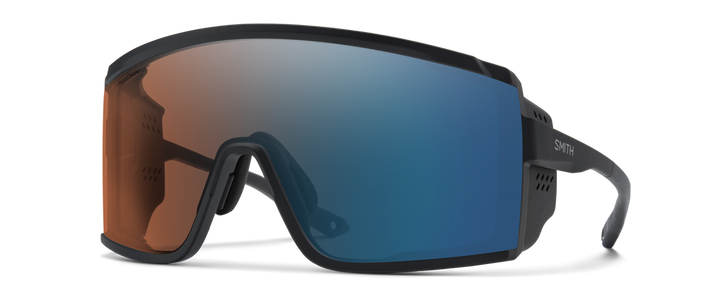 Smith Pursuit Mens Sunglasses Black/ChromaPop PC Brown To Gray Blue Mirror 148mm