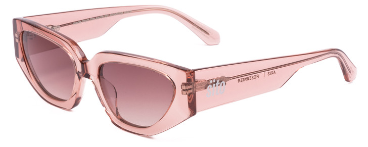 Profile View of SITO SHADES AXIS Womens Sunglasses Rosewater Pink Crystal/Rosewood Gradient 55mm