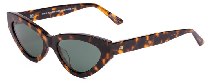 Profile View of SITO SHADES DIRTY EPIC Cat Eye Sunglasses Honey Brown Tortoise Havana/Slate 55mm