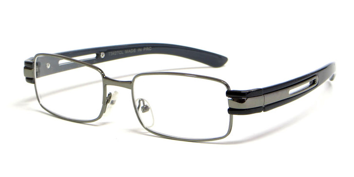 Calabria "Opti Clear" Designer Eyeglasses 3427 in Black Grey :: Custom Left & Right Lens