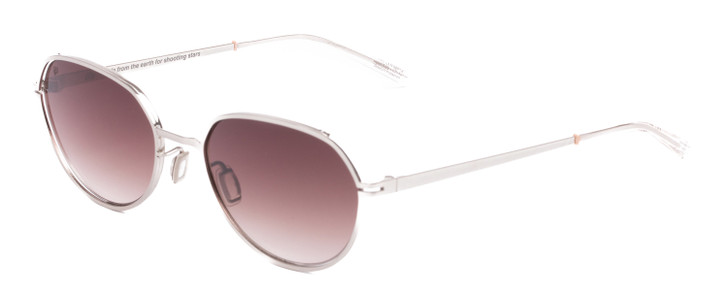 Profile View of SITO SHADES ORBITAL Unisex Aviator Sunglasses in Silver & Rosewood Gradient 55mm