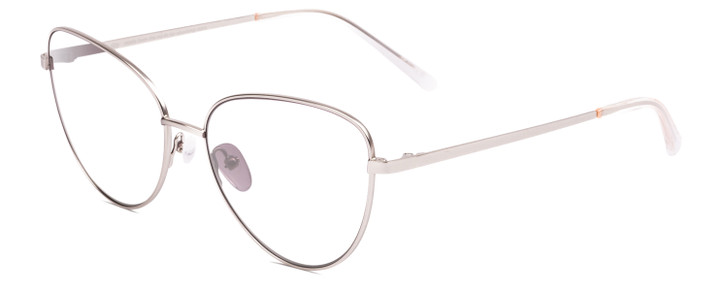 Profile View of SITO SHADES CANDI Designer Reading Eye Glasses in Silver Unisex Pilot Full Rim Metal 59 mm