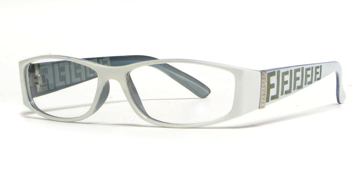Calabria "Opti Clear" Designer Eyeglasses 3488 in White Green :: Custom Left & Right Lens