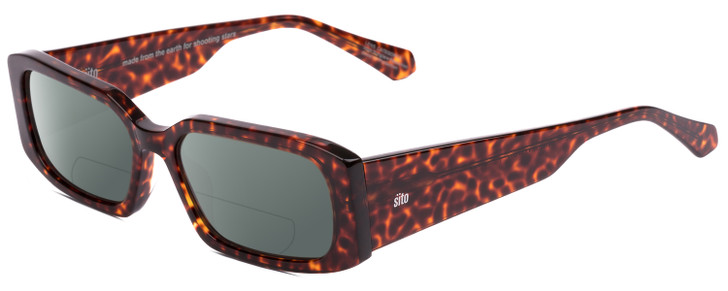 SITO SHADES INNER VISION Womens Polarized BIFOCAL Sunglasses Amber Cheetah 56 mm