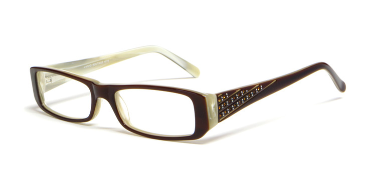 Calabria Viv Designer Eyeglasses 4015 in Brown :: Custom Left & Right Lens