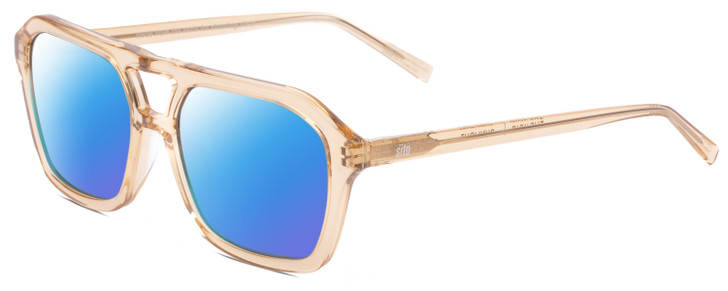 SITO SHADES THE VOID Unisex Pilot Polarized Sunglasses in Yellow Crystal 56 mm