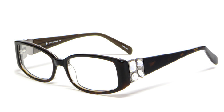 Calabria Viv Designer Eyeglasses 4022 in Dark Tortoise :: Custom Left & Right Lens