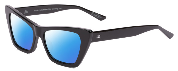SITO SHADES WONDERLAND Women Cat Eye Designer Polarized Sunglasses in Black 54mm