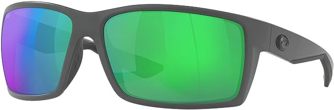 Costa Del Mar Mens Reefton Polarized Sunglass Grey/Copper Green Mirror 580P 64mm