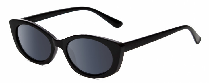 Profile View of Kendall+Kylie KK5140CE KAIA Women's Oval Designer Sunglasses in Black/Grey 51 mm