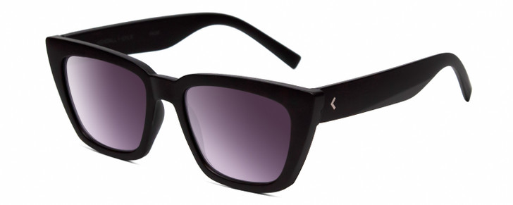 Profile View of Kendall+Kylie KK5145CE SADIE Women Square Designer Sunglasses in Black/Grey 50mm