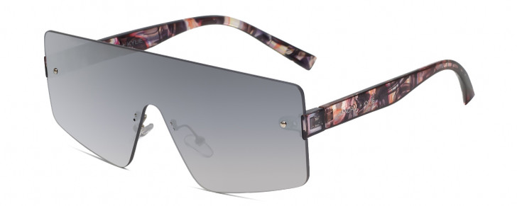 Profile View of Kendall+Kylie KK5159CE MARISKA Womens Sunglass Purple Crystal/Silver Mirror 71mm