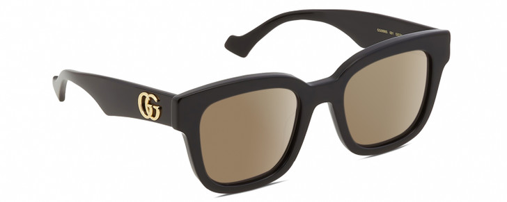 Gucci GG0998S Womens Cat Eye Designer Polarized Sunglasses Black Gold 52mm 4 Opt