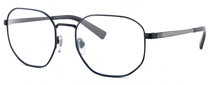 Armani Exchange AX2036 Unisex Hexagon Prescription Glasses Navy Blue 56 mm Rx-SV
