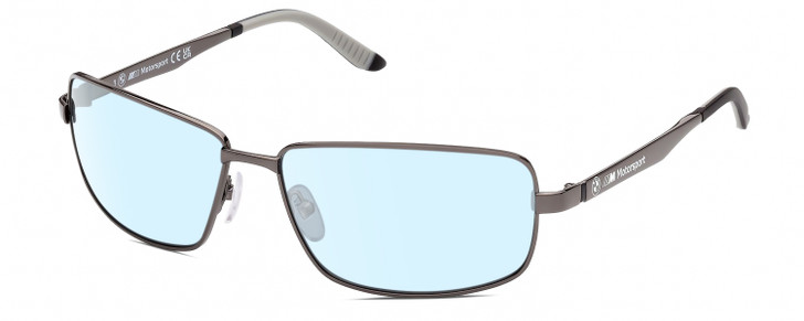 BMW BS0016 Mens Designer Blue Light Blocking Glasses in Gunmetal Black Grey 62mm