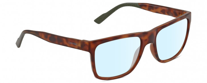 Calvin Klein CK21531S Unisex Blue Light Glasses Brown Havana Tortoise Green 58mm