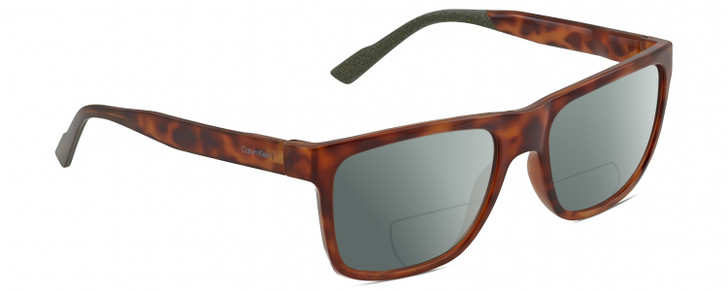 Calvin Klein CK21531S Unisex Polarized BIFOCAL Sunglass Brown Tortoise Green 58mm