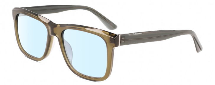 Calvin Klein CK22519S Unisex Blue Light Blocking Glasses Sage Green Crystal 56mm