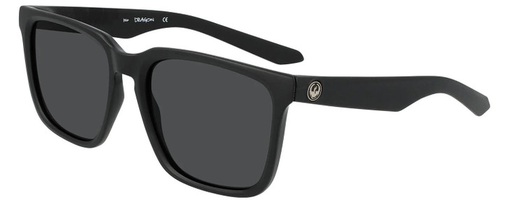 Profile View of Dragon Alliance DR BAILE XL LL Mick Fanning Unisex Sunglasses in Black/Grey 58mm