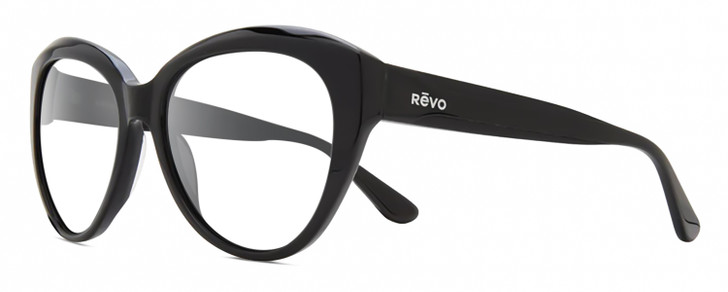 REVO ROSE Womens Cat Eye Designer Prescription Glasses Black 55mm Rx-Progressive