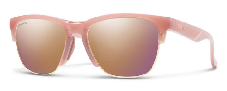 Profile View of Smith Optics Haywire-F45 Women Sunglasses Purple Gold/Chromapop Pink Mirror 55mm