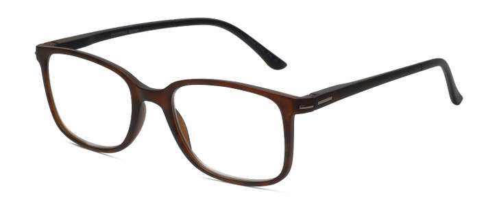 Profile View of Geoffrey Beene GBR012 Designer Bi-Focal Prescription Rx Eyeglasses in Matte Tortoise Havana Brown Gold Black Mens Oval Full Rim Acetate 53 mm