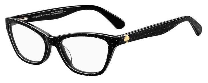 Kate Spade ALAYSHA Cat Eye Reading Glasses Black White Polka Dot 51 mm Customize