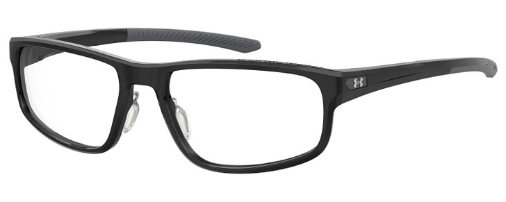 Under Armour UA-5014 Mens Oval Designer Reading Glasses in Gloss Black Grey 56mm