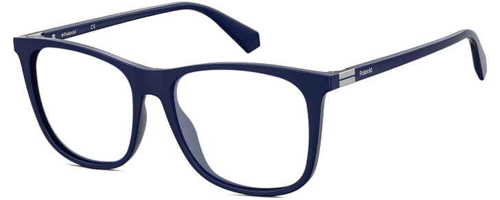 Polaroid 6103/S/X Designer Reading Glasses Gloss Navy Blue Silver Square 55mm