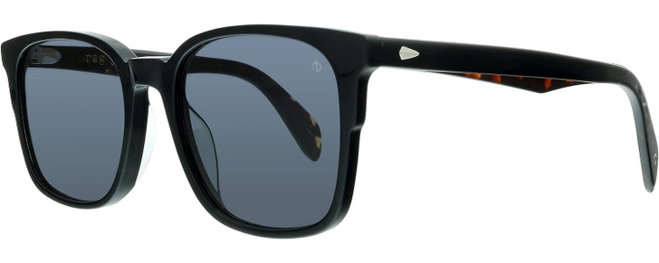 Profile View of Rag&Bone 5016 Unisex Square Designer Sunglasses Black Tortoise Havana/Grey 52 mm