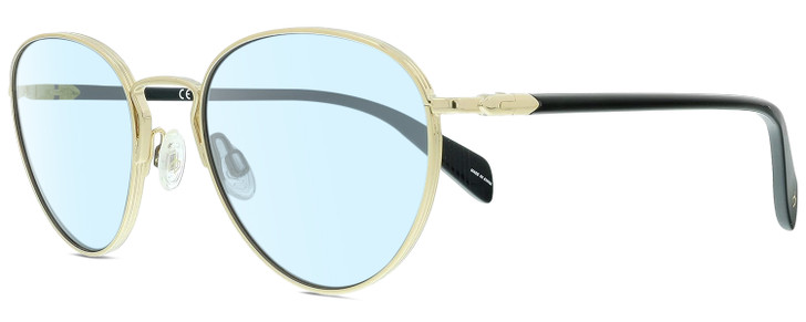 Rag&Bone 1019 Logan Women's Designer Blue Light Blocking Glasses Gold Black 52mm
