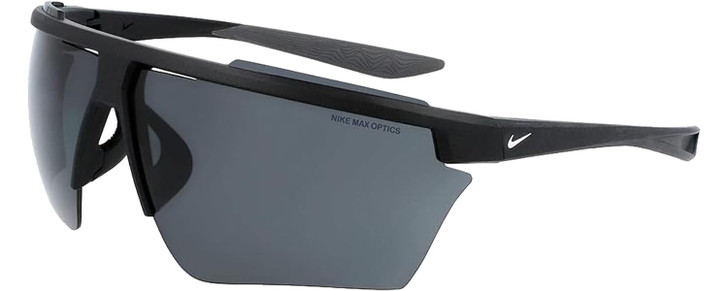 NIKE Windshield-Pro-010 Men Semi-Rimless Designer Sunglass Black White/Grey 75mm
