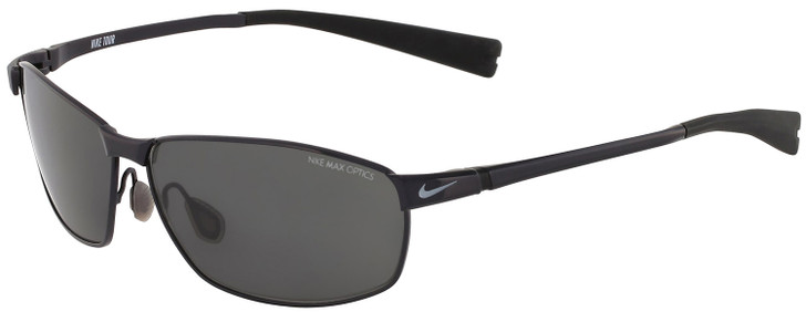 NIKE Tour-EV0744-001 Mens Oval Designer Sunglasses in Shiny Black/Dark Grey 62mm