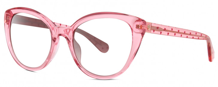 Kate Spade AMBERLEE Designer Reading Glasses Gloss Watermelon Pink Crystal Red Heard Pattern Cat Eye 55mm