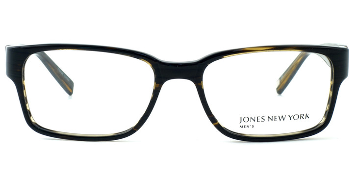 Jones New York Womens Designer Eyeglasses J514 in Olive Stripe :: Custom Left & Right Lens