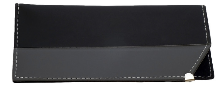 Image 1 of Wholesale Bulk Lot of Grey Calabria EyeGlasses Case Soft Syn.Leather Felt Pouch Slip-In Eyewear Bag