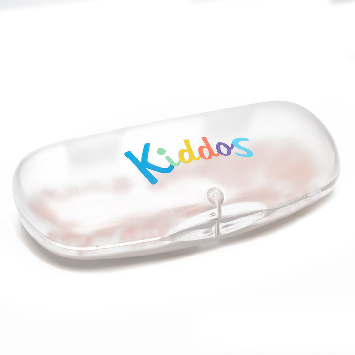 Image 1 of Wholesale Bulk Lot Calabria Kiddos Kids Hard Plastic Eyeglass Case Clear Magnetic Closure Boy Girl Small Sunglass Holder Protective