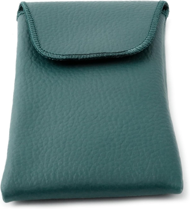 Wholesale Bulk Lot of Large Designer Soft Syn. Leather Eyeglass Case Flap Forest Green 6.5" x 3.5"Inch