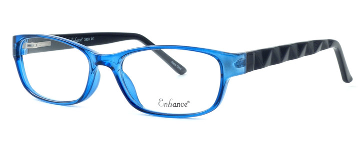 Enhance Optical Designer Eyeglasses 3959 in Cobalt-Black :: Custom Left & Right Lens